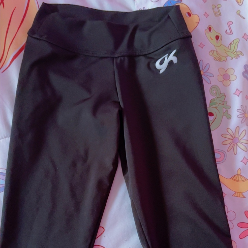 GK Kids Black Leggings with Logo